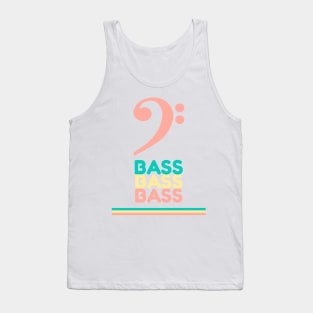Bass pink bass clef Tank Top